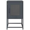 vidaXL Κομοδίνο Ανθρακί 36x39x60,5 cm από χάλυβα ψυχρής έλασης