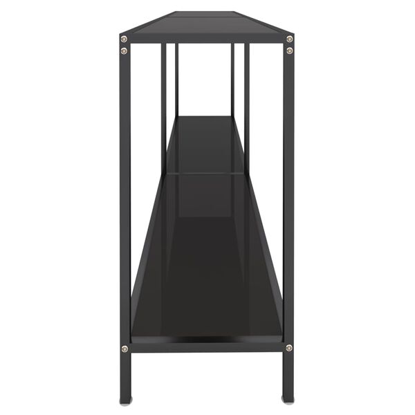 vidaXL Τραπέζι Κονσόλα Μαύρο 180 x 35 x 75,5 εκ. από Ψημένο Γυαλί
