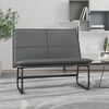 vidaXL Πάγκος Γκρι 100 x 75 x 76 εκ. από Συνθετικό Δέρμα