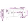 vidaXL Έπιπλο Τηλεόρασης Λευκό 101,5x39x43,5 εκ. Ατσάλι Ψυχρής Έλασης