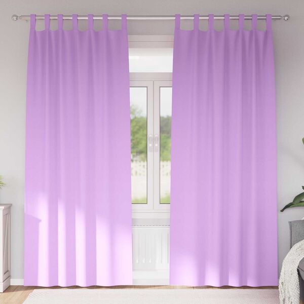 vidaXL Κουρτίνες με κουρτίνες 2 pcs Μοβ 245 x 140 εκ. Πολυεστέρας