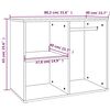 vidaXL Ντουλάπι Γυαλιστερό Sonoma Δρυς 80x40x65εκ.Επεξεργασμένο Ξύλο