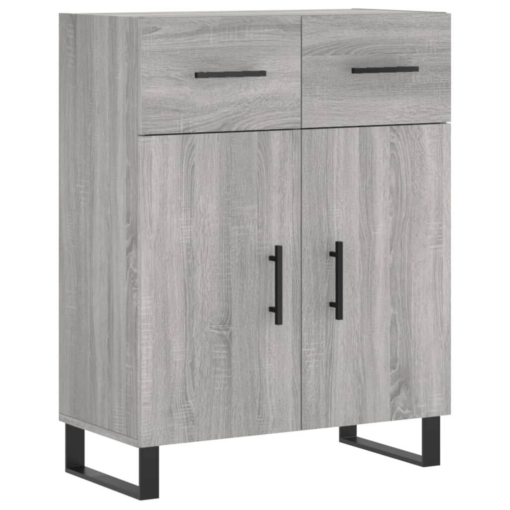 vidaXL Ντουλάπι Γκρι Sonoma 69,5 x 34 x 180 εκ. Επεξεργασμένο Ξύλο
