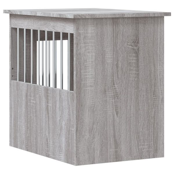 vidaXL Κλουβί Σκύλου Γκρι Sonoma 45x62x59 εκ. από Επεξεργ. Ξύλο