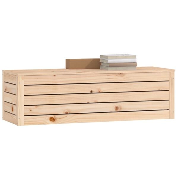vidaXL Κουτί Αποθήκευσης 109x36,5x33 εκ από Μασίφ Ξύλο Πεύκου