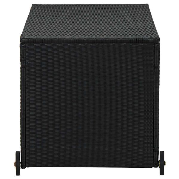vidaXL Κουτί Αποθήκευσης Κήπου Μαύρο 120x65x61 εκ. Συνθετικό Ρατάν