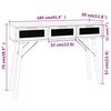 vidaXL Τραπέζι Κονσόλα Λευκό 105x30x75 εκ. Μασίφ Πεύκο & Φυσικό Ρατάν