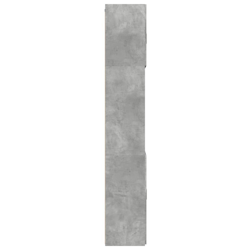 vidaXL Ντουλάπι Γκρι Σκυροδέματος 80x42,5x249 εκ. Επεξεργασμένο Ξύλο