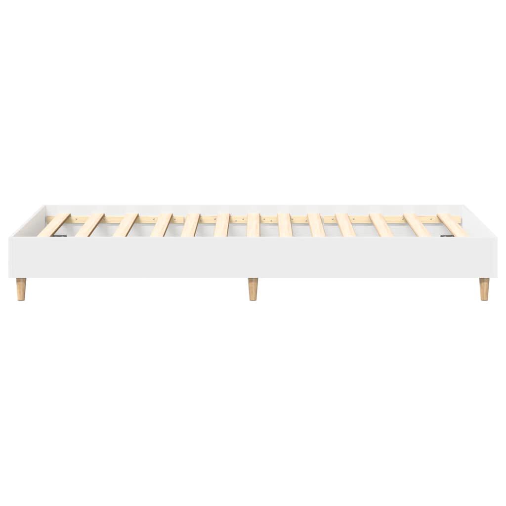 vidaXL Πλαίσιο κρεβατιού χωρίς στρώμα Λευκό 75x190 cm