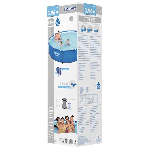 Bestway Πισίνα με Σκελετό Steel Pro 396 x 84 εκ.