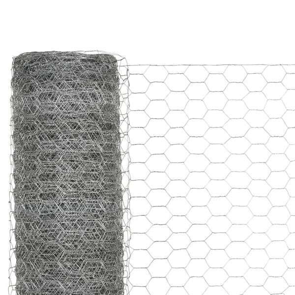 vidaXL Συρματόπλεγμα Κοτετσόσυρμα Ασημί 25 x 1,5 μ. Γαλβαν. Ατσάλι