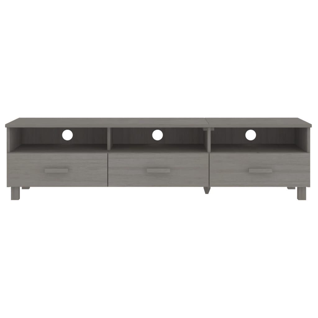 vidaXL Έπιπλο Τηλεόρασης HAMAR Αν. Γκρι 158x40x40εκ. Μασίφ Ξύλο Πεύκου