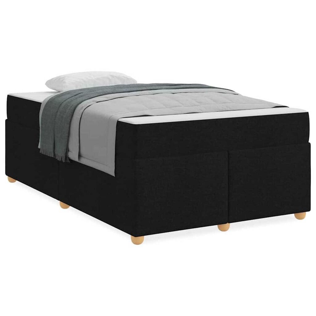 vidaXL Σκελετός Κρεβατιού με στρώμα Μαύρο 120 x 190 cm ύφασμα