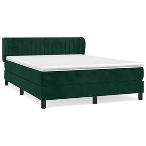 vidaXL &Kappa;&rho;&epsilon;&beta;ά&tau;&iota; Boxspring &mu;&epsilon; &Sigma;&tau;&rho;ώ&mu;&alpha; &Sigma;&kappa;&omicron;ύ&rho;&omicron; &Pi;&rho;ά&sigma;&iota;&nu;&omicron; 140x190&epsilon;&kappa;. &Beta;&epsilon;&lambda;&omicron;ύ&delta;&iota;&nu;&omicron;