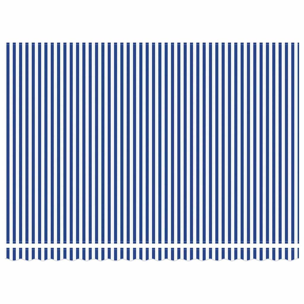 vidaXL Τέντα Κασετίνα Χειροκίνητη Μπλε / Λευκή 450 x 300 εκ.