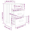 vidaXL Κομοδίνο HAMAR 2 Τεμ. Λευκά 40 x 35 x 62 εκ. Μασίφ Ξύλο Πεύκου