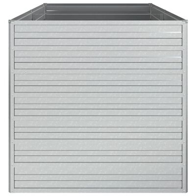 vidaXL Ζαρντινιέρα Υπερυψωμένη Ασημί 160x80x77 εκ. Γαλβανισμ. Χάλυβας