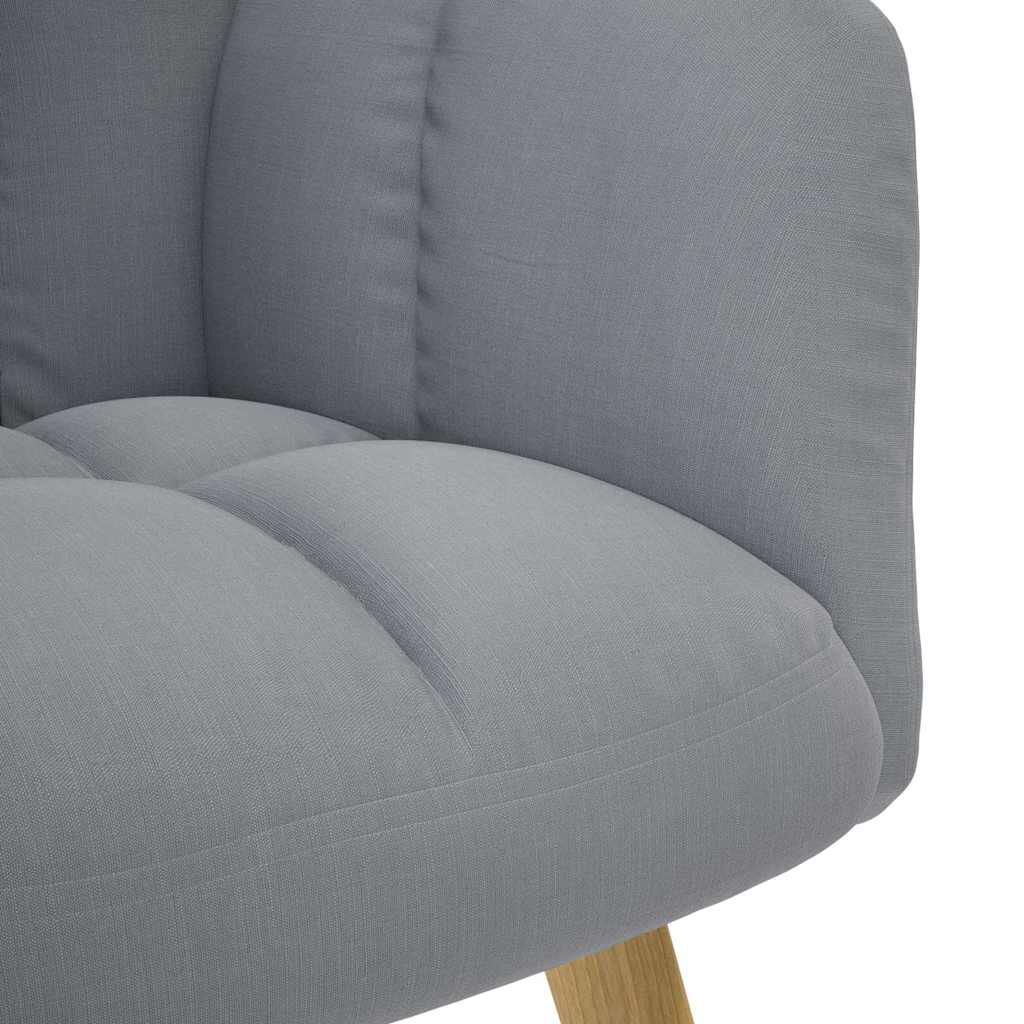 vidaXL Πολυθρόνα Relax Ανοιχτό Γκρι Υφασμάτινη με Υποπόδιο