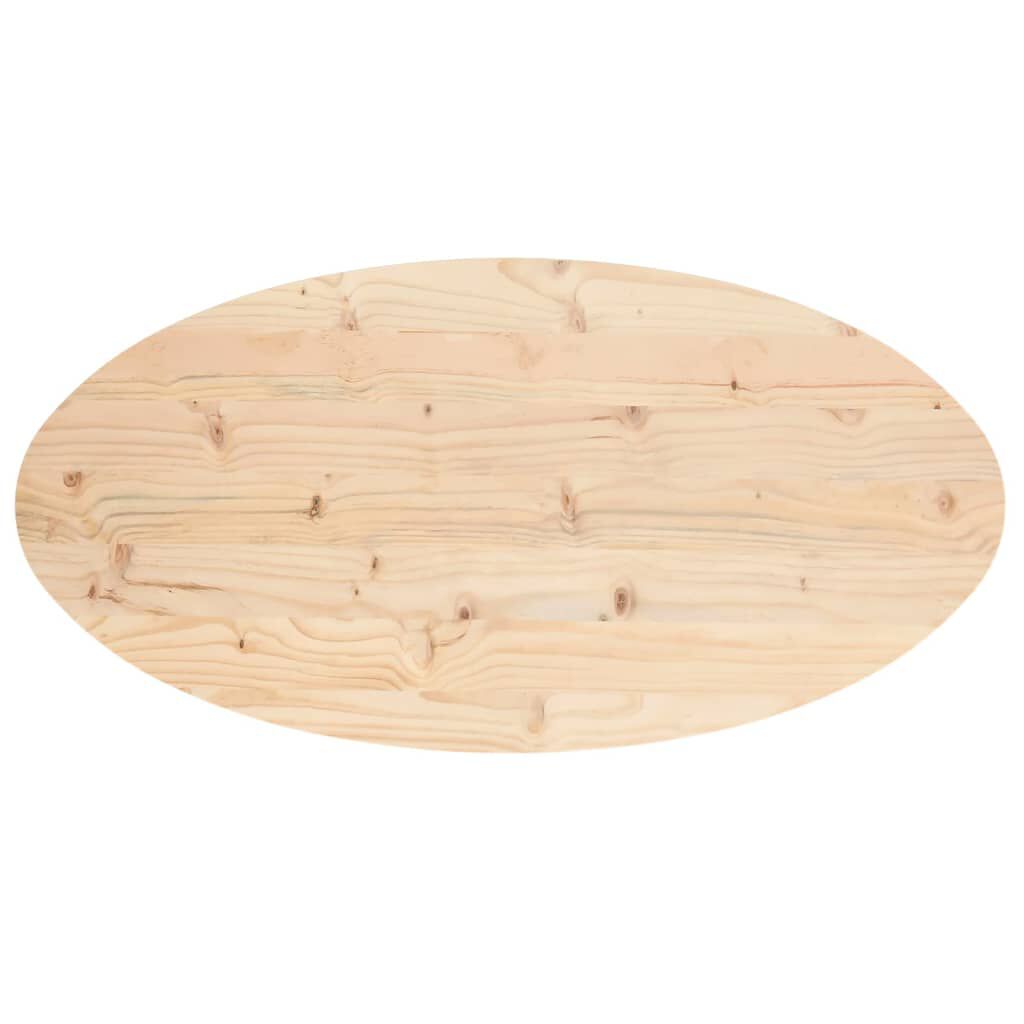 vidaXL Επιφάνεια Τραπεζιού Οβάλ 100 x 50 x 2,5 εκ. Μασίφ Ξύλο Πεύκου