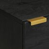 vidaXL Κομοδίνο Μαύρο 40 x 33 x 46 εκ. από Μασίφ Ξύλο Μάνγκο