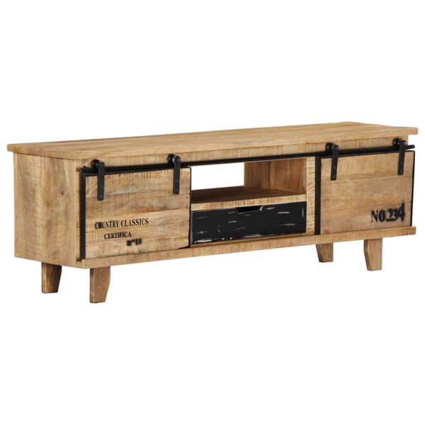vidaXL Έπιπλο Τηλεόρασης 120 x 30 x 40 εκ. από Μασίφ Ξύλο Μάνγκο