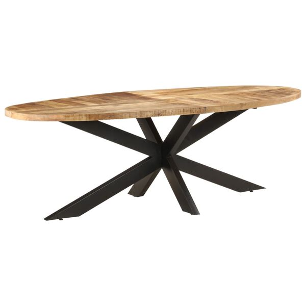 vidaXL Τραπεζαρία 240 x 100 x 75 εκ. από Ακατέργαστο Ξύλο Μάνγκο