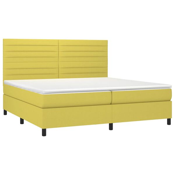 vidaXL &Kappa;&rho;&epsilon;&beta;ά&tau;&iota; Boxspring &mu;&epsilon; &Sigma;&tau;&rho;ώ&mu;&alpha; & LED &Pi;&rho;ά&sigma;&iota;&nu;&omicron; 200x200 &epsilon;&kappa; &Upsilon;&phi;&alpha;&sigma;&mu;ά&tau;&iota;&nu;&omicron;