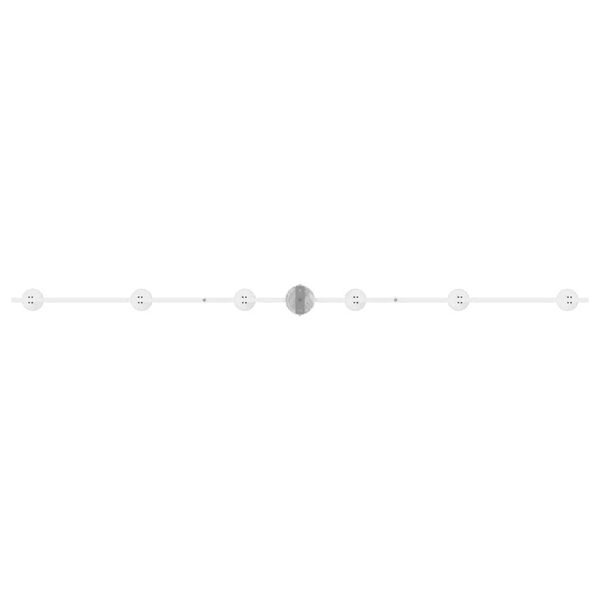 vidaXL Σποτ οροφής Λευκό 176.5 x 13.5 x 12.5 εκ. Ατσάλι