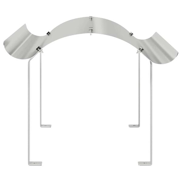 vidaXL Καπέλο τζακιού Ασημί 59.5 x 50 x 36.5 cm Ανοξείδωτο ατσάλι