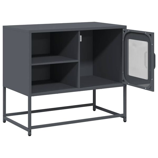 vidaXL Έπιπλο Τηλεόρασης Ανθρακί 68x39x60,5 εκ. από Χάλυβα