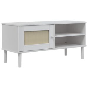 vidaXL Έ&pi;&iota;&pi;&lambda;&omicron; &Tau;&eta;&lambda;&epsilon;ό&rho;&alpha;&sigma;&eta;&sigmaf; SENJA &Lambda;&epsilon;&upsilon;&kappa;ό / &Rho;&alpha;&tau;ά&nu; 106x40x49 &epsilon;&kappa;. &Mu;&alpha;&sigma;ί&phi; &Pi;&epsilon;ύ&kappa;&omicron;