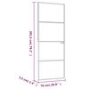 vidaXL Εσωτερική Πόρτα Λευκή 76x201,5 εκ. Ψημένο Γυαλί&Λεπτό Αλουμίνιο