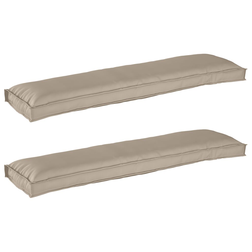 vidaXL Σετ Μαξιλαριών Πάγου 2 pcs Taupe 150 x 40 x 8 εκ. Ύφασμα Oxford