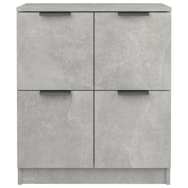 vidaXL Ντουλάπια 2 τεμ. Γκρι Σκυροδέματος 60x30x70 εκ. Επεξεργ. Ξύλο