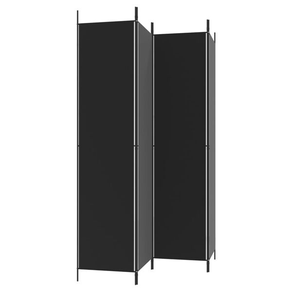 vidaXL Διαχωριστικό Δωματίου με 4 Πάνελ Μαύρο 200 x 220 εκ. Υφασμάτινο
