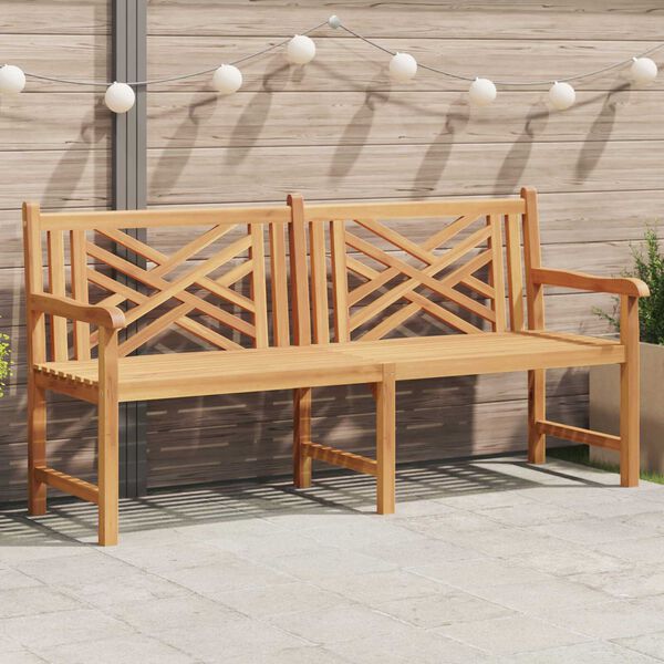 vidaXL Παγκάκι κήπου Καφέ 228 x 60 x 90 εκ Μασίφ ξύλο teak