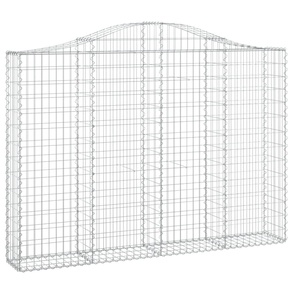 vidaXL Συρματοκιβώτια Τοξωτά 12 τεμ. 200x30x140/160 εκ. Γαλβαν. Ατσάλι