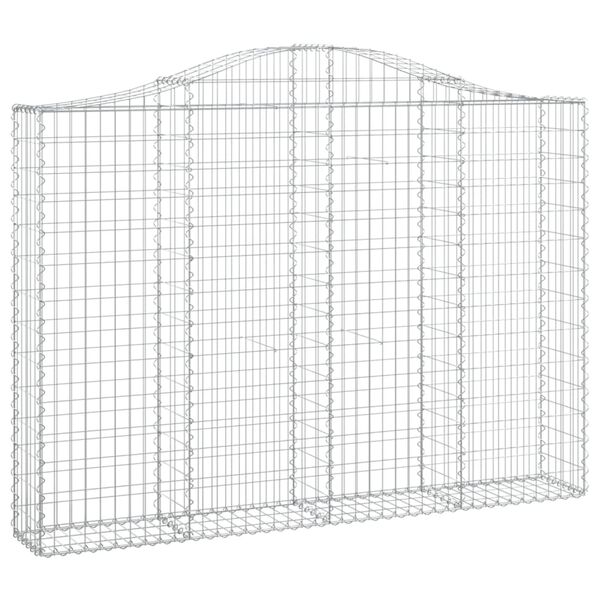 vidaXL Συρματοκιβώτια Τοξωτά 12 τεμ. 200x30x140/160 εκ. Γαλβαν. Ατσάλι