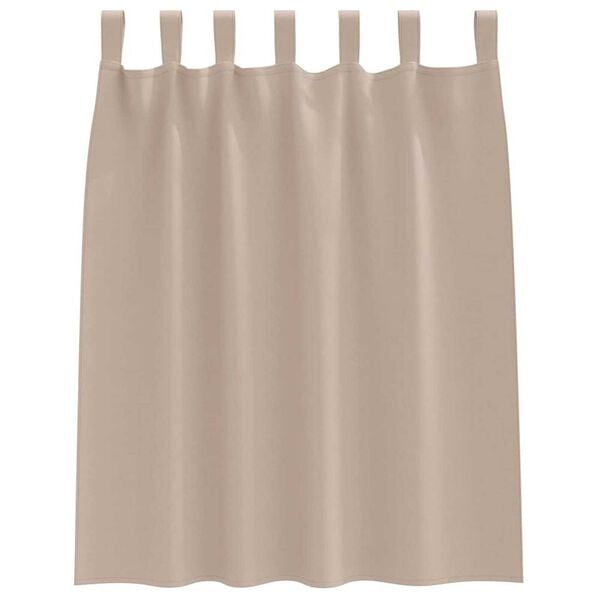vidaXL Κουρτίνες Μαύρης Ύφανσης με Δαχτυλίδια 2 pcs Taupe 140 x 140 cm