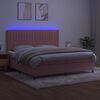 vidaXL &Kappa;&rho;&epsilon;&beta;ά&tau;&iota; Boxspring &mu;&epsilon; &Sigma;&tau;&rho;ώ&mu;&alpha; & LED &Rho;&omicron;&zeta; 200x200 &epsilon;&kappa;. &Beta;&epsilon;&lambda;&omicron;ύ&delta;&iota;&nu;&omicron;