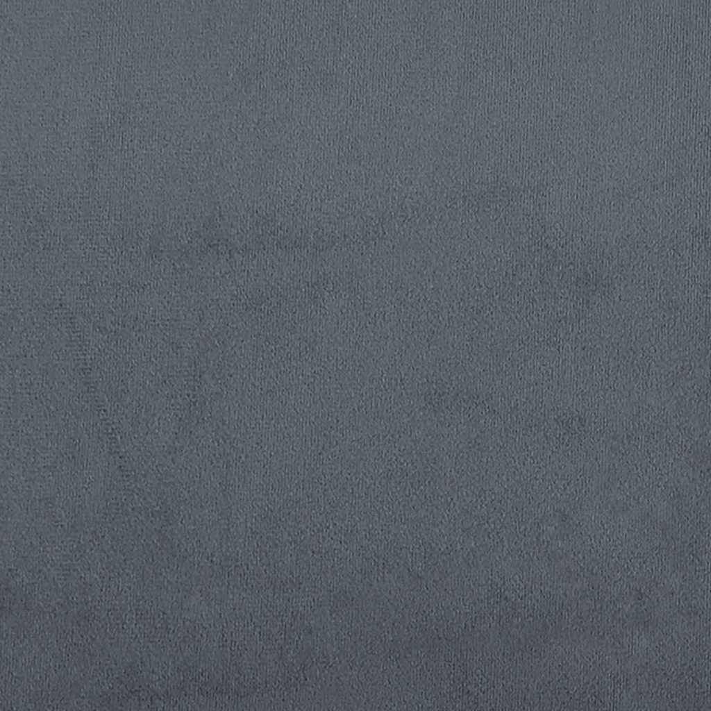 vidaXL Κρεβάτι Boxspring με Στρώμα Σκούρο Γκρι 180x200 εκ. Βελούδινο