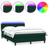 vidaXL &Kappa;&rho;&epsilon;&beta;ά&tau;&iota; Boxspring &mu;&epsilon; &Sigma;&tau;&rho;ώ&mu;&alpha; & LED &Sigma;&kappa;&omicron;ύ&rho;&omicron; &Pi;&rho;ά&sigma;&iota;&nu;&omicron; 160x210&epsilon;&kappa;. &Beta;&epsilon;&lambda;&omicron;ύ&delta;&iota;&nu;&omicron;