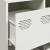 vidaXL Sideboard Λευκό 135x39x73,5 cm Ατσάλι ψυχρής έλασης