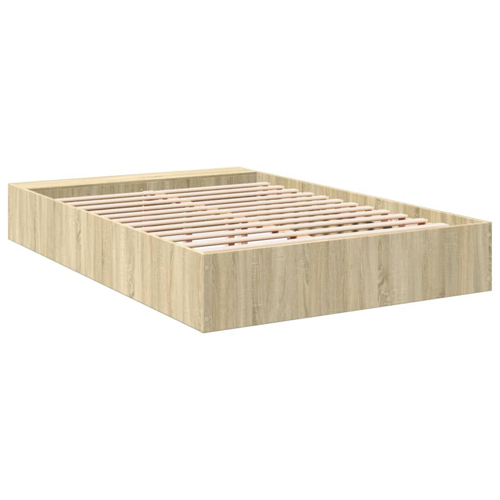 vidaXL Πλαίσιο Κρεβατιού Sonoma Δρυς 150x200 εκ. Επεξεργασμένο Ξύλο