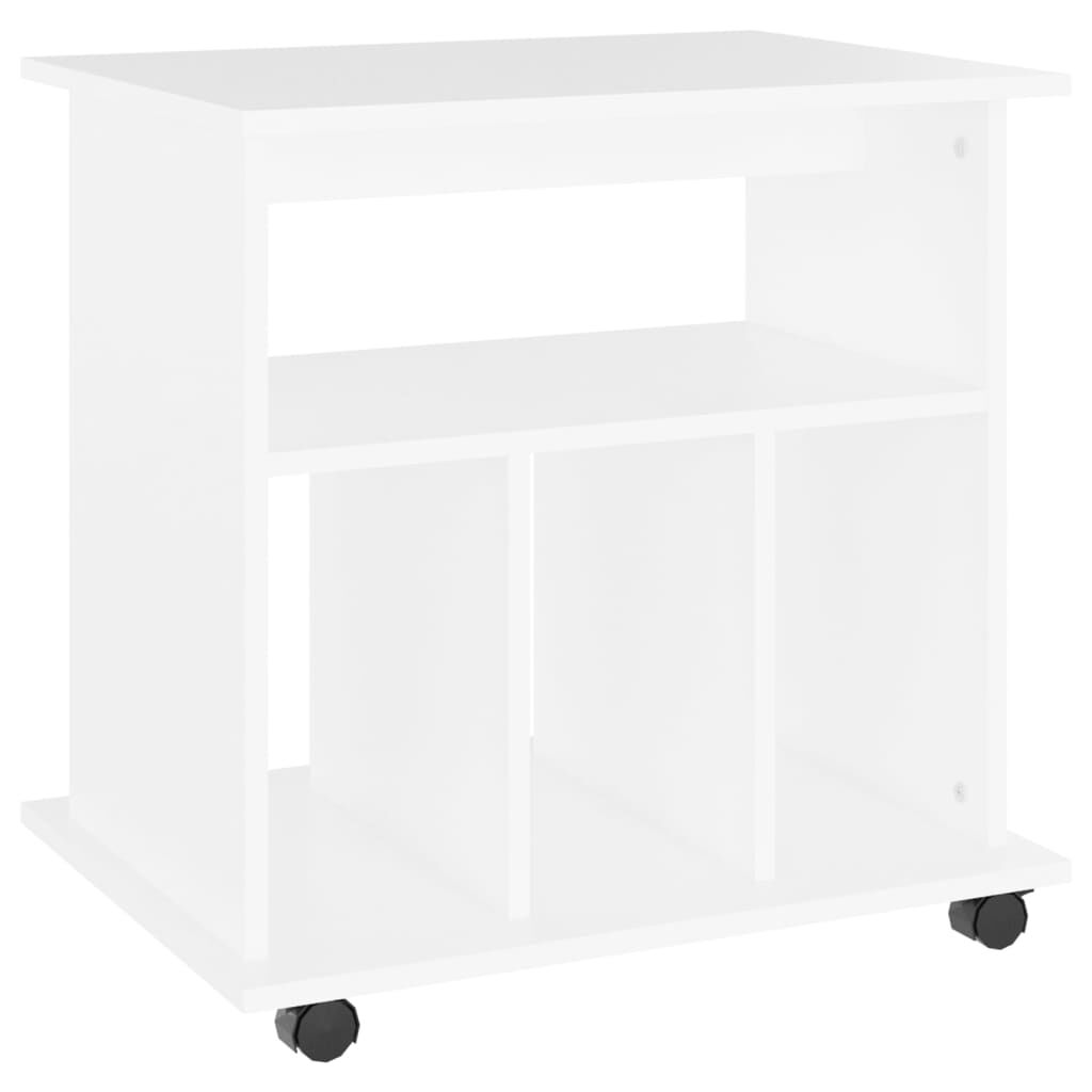 vidaXL Ντουλάπι Τροχήλατο Λευκό 60 x 45 x 60 εκ. από Επεξ. Ξύλο