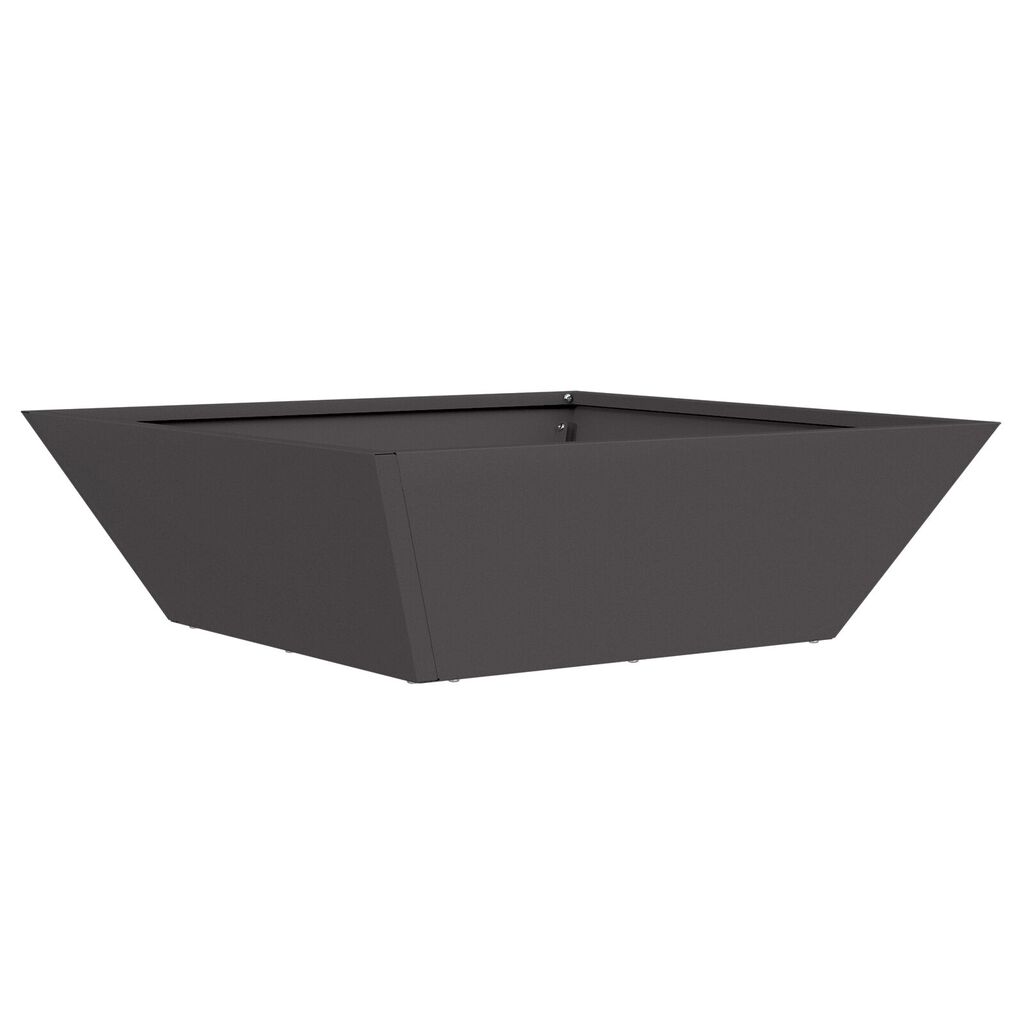 vidaXL Σέτ Μαύρων Πλαστικών Γλαστρών 50 x 50 x 15 εκ.