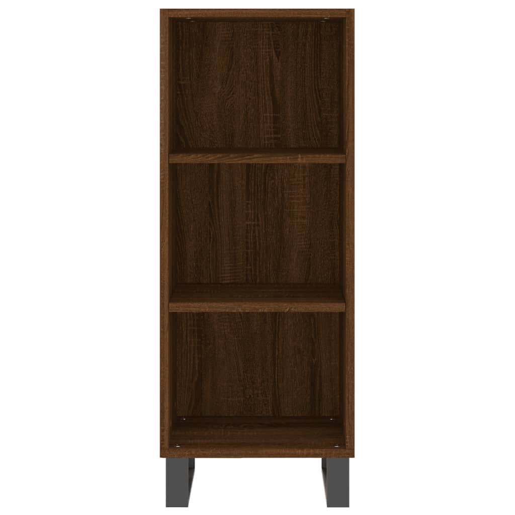 vidaXL Ντουλάπι Καφέ Δρυς 34,5 x 34 x 180 εκ. από Επεξεργασμένο Ξύλο