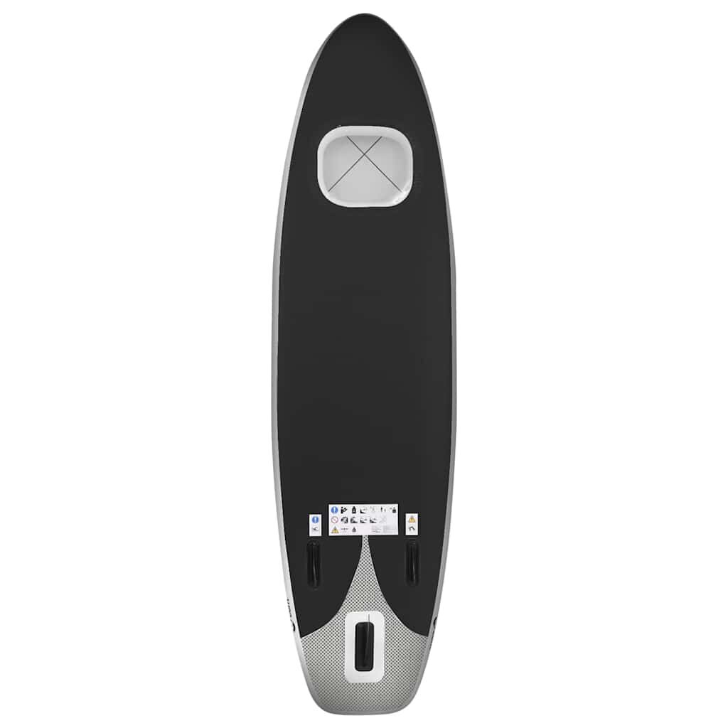 vidaXL Σανίδα SUP Φουσκωτή Σετ Μαύρη 360 x 81 x 10 εκ.