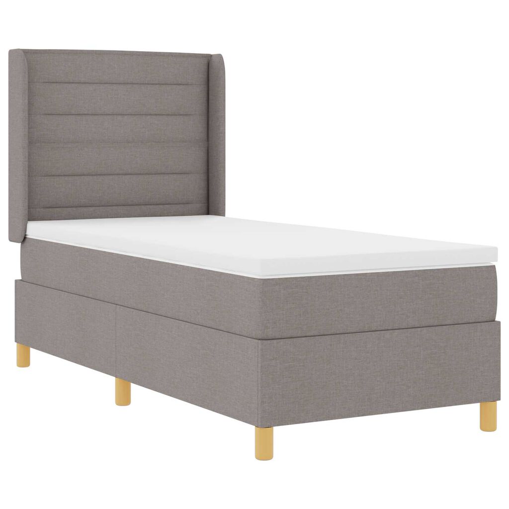 vidaXL Κρεβάτι Box Spring με Στρώμα & LED Ταμπά 80x200 εκ. Υφασμάτινο