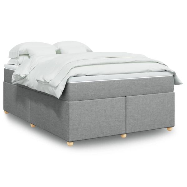 vidaXL &Kappa;&rho;&epsilon;&beta;ά&tau;&iota; Boxspring &mu;&epsilon; &Sigma;&tau;&rho;ώ&mu;&alpha; &Alpha;&nu;&omicron;&iota;&chi;&tau;ό &Gamma;&kappa;&rho;&iota; 140x190 &epsilon;&kappa;. &Upsilon;&phi;&alpha;&sigma;&mu;ά&tau;&iota;&nu;&omicron;